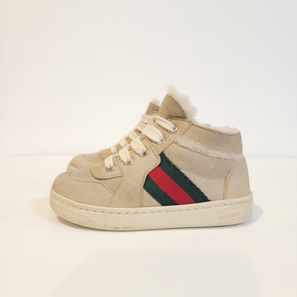 Gucci baby Sheepskin high-top sneakers size EUR 20 (US 4, UK 3.5) coda kanye